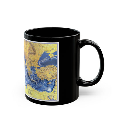 Mediterranean Seafloor (1982) (Map) Black Coffee Mug-The Sticker Space