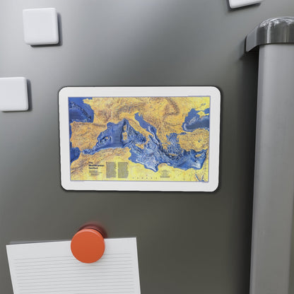 Mediterranean Seafloor (1982) (Map) Refrigerator Magnet-The Sticker Space