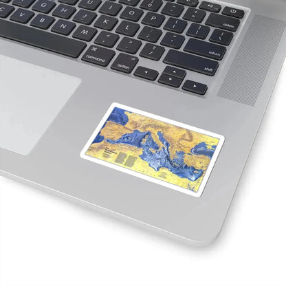 Mediterranean Seafloor (1982) (Map) STICKER Vinyl Kiss-Cut Decal - The Sticker Space