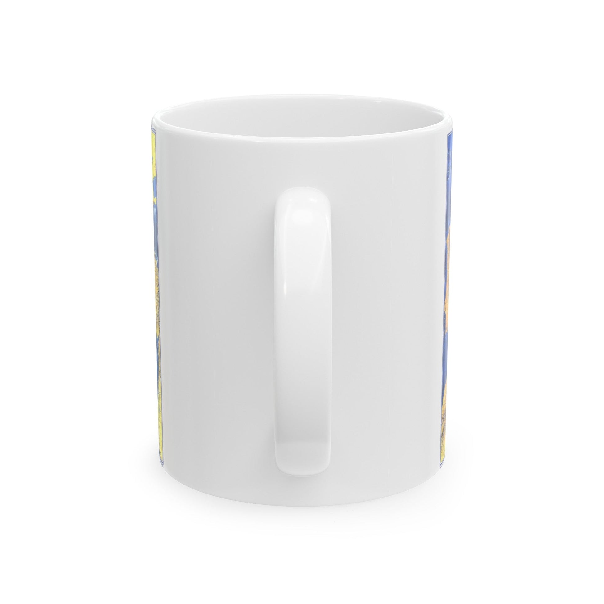 Mediterranean Seafloor (1982) (Map) White Coffee Mug-The Sticker Space