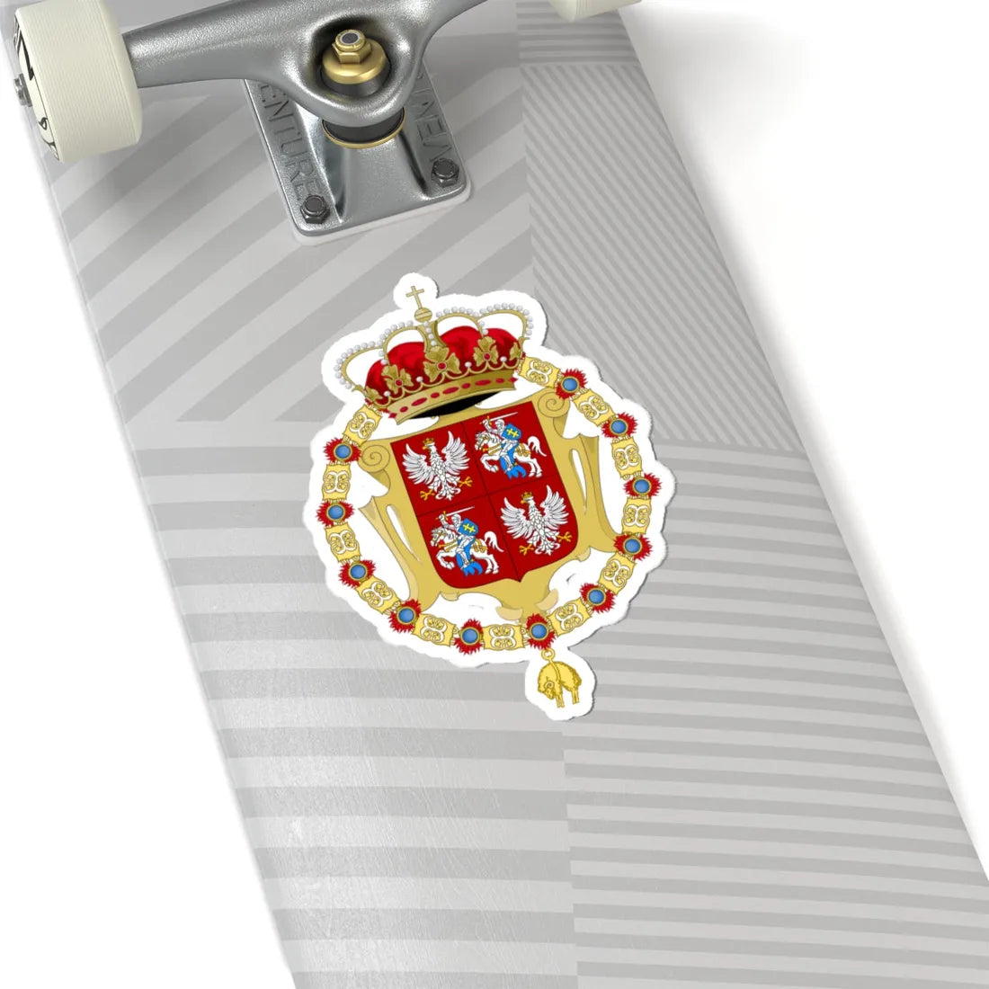 Medium coa of plc under jagiellon ver 2 (Lithuania) (Coat of Arms) STICKER Vinyl Kiss-Cut Decal - The Sticker Space