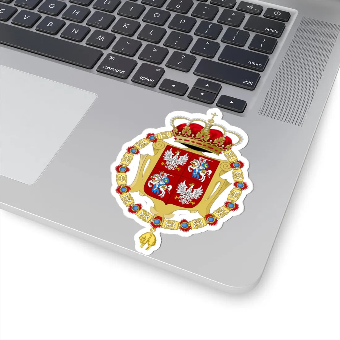 Medium coa of plc under jagiellon ver 2 (Lithuania) (Coat of Arms) STICKER Vinyl Kiss-Cut Decal - The Sticker Space