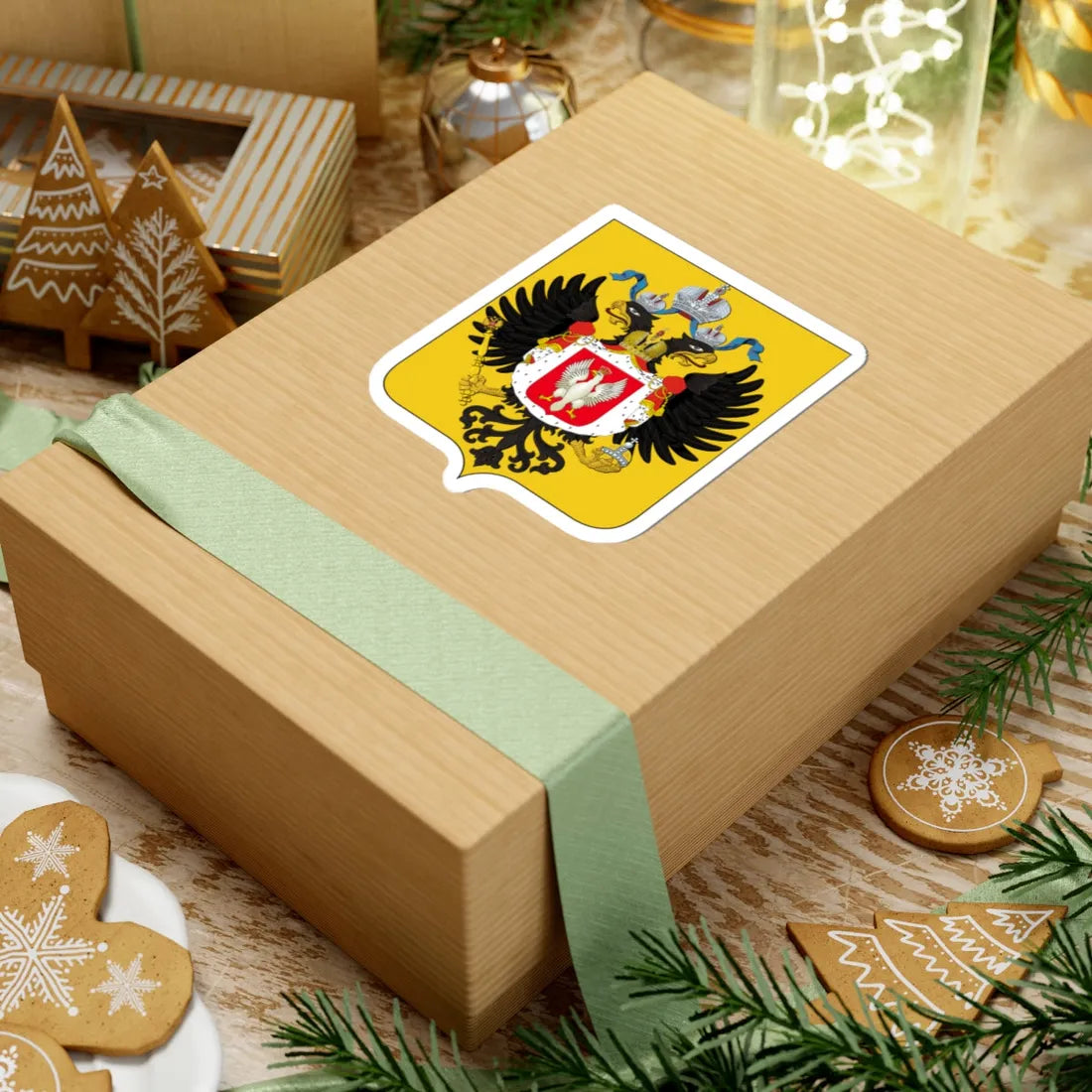 Medium Coat of Arms of Congress Poland (Russia) (Coat of Arms) STICKER Vinyl Kiss-Cut Decal - The Sticker Space