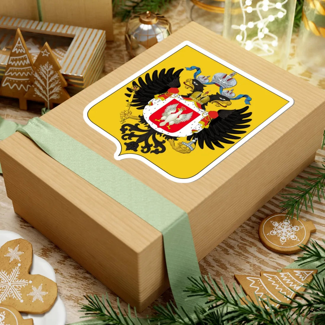 Medium Coat of Arms of Congress Poland (Russia) (Coat of Arms) STICKER Vinyl Kiss-Cut Decal - The Sticker Space