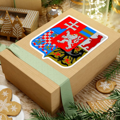 Medium coat of arms of Czechoslovakia 1918-1938 and 1945-1961 (Slovakia) (Coat of Arms) STICKER Vinyl Kiss-Cut Decal - The Sticker Space