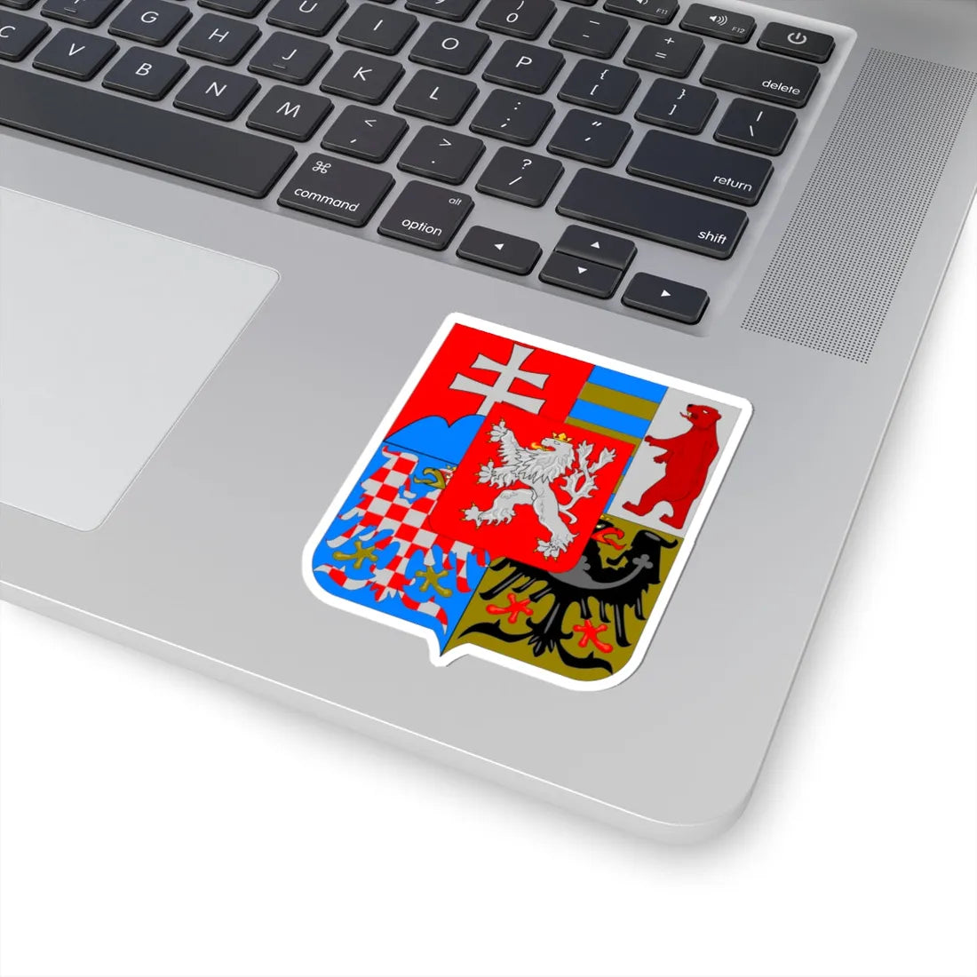 Medium coat of arms of Czechoslovakia 1918-1938 and 1945-1961 (Slovakia) (Coat of Arms) STICKER Vinyl Kiss-Cut Decal - The Sticker Space