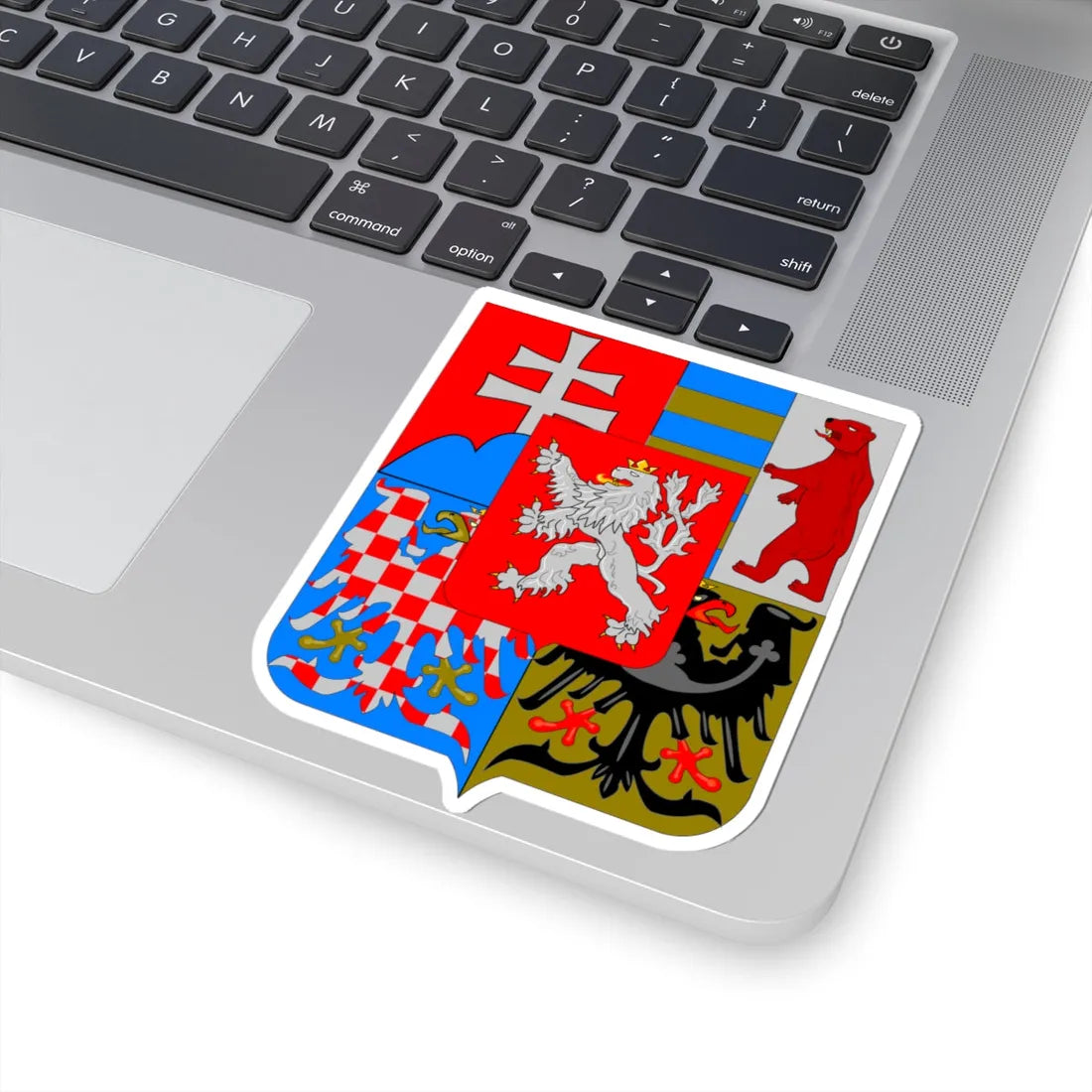 Medium coat of arms of Czechoslovakia 1918-1938 and 1945-1961 (Slovakia) (Coat of Arms) STICKER Vinyl Kiss-Cut Decal - The Sticker Space