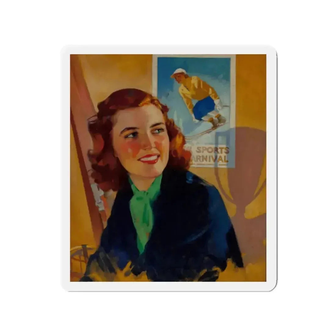 Meet Korn, This Week Herald Tribune, February 5, 1939 (Magazine Illustration) Refrigerator Magnet 2 Inch Die-Cut - The Sticker Space