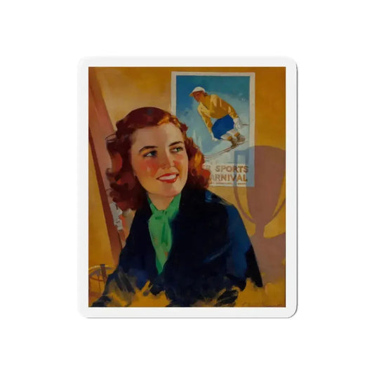 Meet Korn, This Week Herald Tribune, February 5, 1939 (Magazine Illustration) Refrigerator Magnet 6 Inch Die-Cut - The Sticker Space