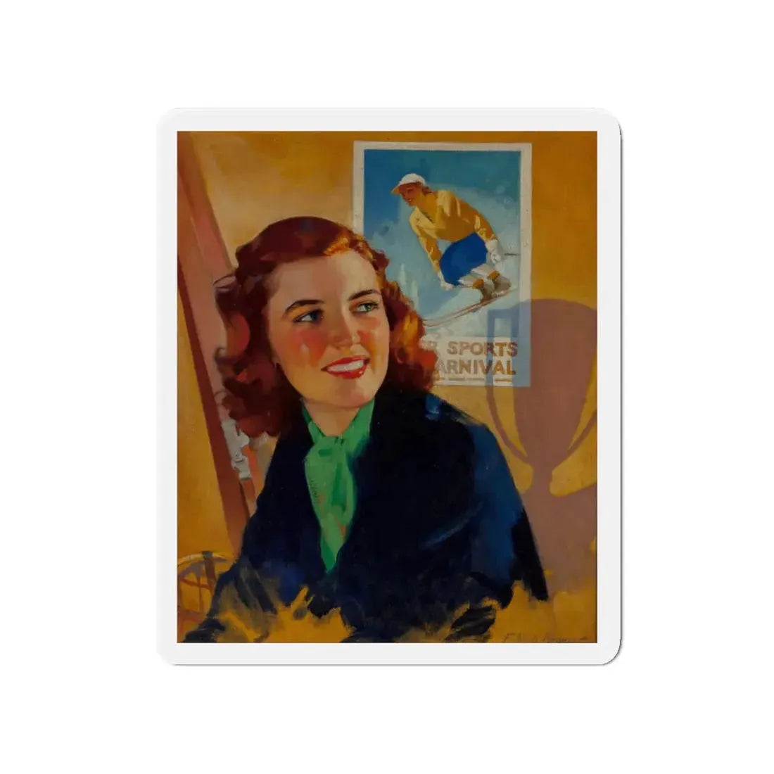 Meet Korn, This Week Herald Tribune, February 5, 1939 (Magazine Illustration) Refrigerator Magnet - The Sticker Space