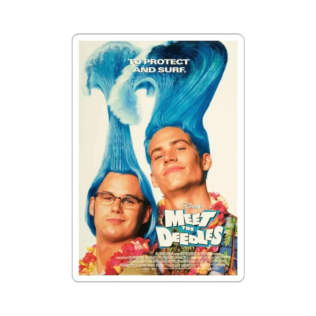 Meet the Deedles 1998 Movie Poster - STICKER Vinyl Kiss-Cut Decal 4 Inch White - The Sticker Space