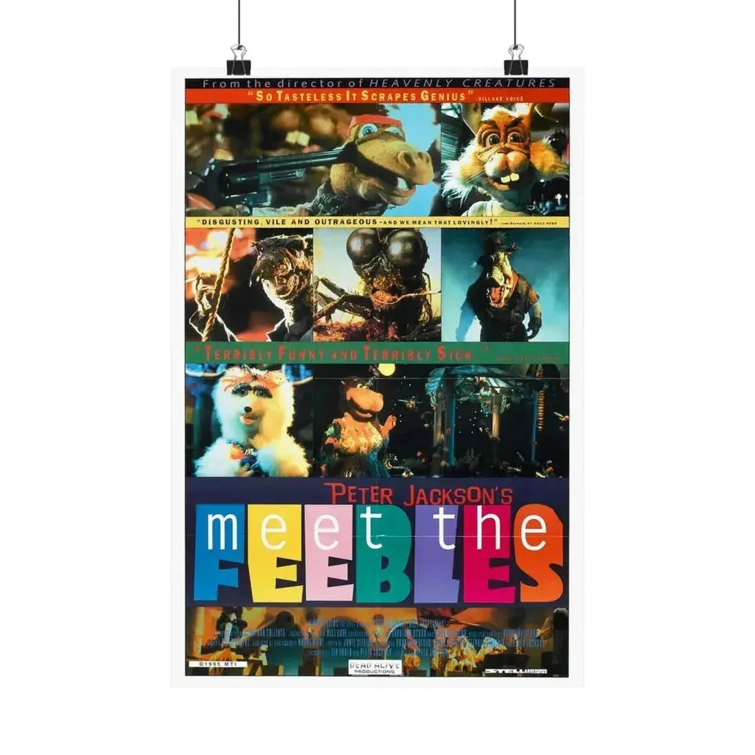 MEET THE FEEBLES 1989 - Paper Movie Poster 12″ x 18″ Matte - The Sticker Space