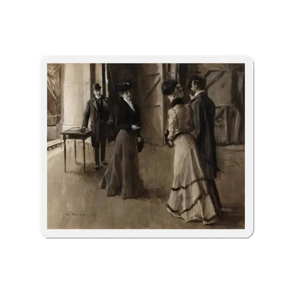 Meeting Backstage (Magazine Illustration) Refrigerator Magnet - The Sticker Space