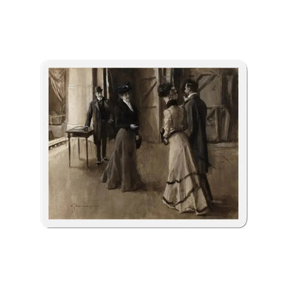 Meeting Backstage (Magazine Illustration) Refrigerator Magnet - The Sticker Space