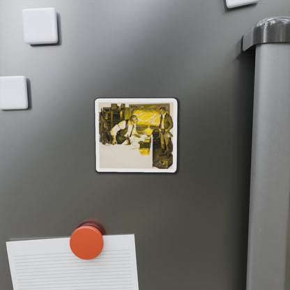 Meeting in a Rancher's Office (Magazine Illustration) Refrigerator Magnet