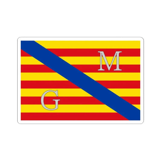 Meeuwen-Gruitrode vlag (Belgium) STICKER Vinyl Kiss-Cut Decal 2 Inch White - The Sticker Space