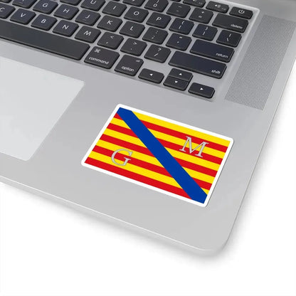 Meeuwen-Gruitrode vlag (Belgium) STICKER Vinyl Kiss-Cut Decal - The Sticker Space