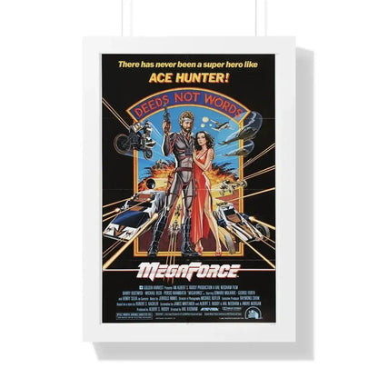 MEGAFORCE 1982 - Framed Movie Poster 16″ x 24″ White - The Sticker Space