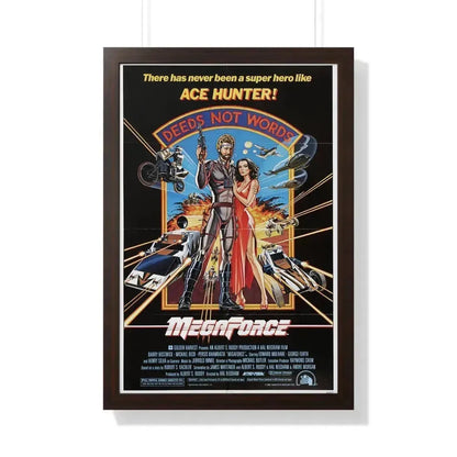 MEGAFORCE 1982 - Framed Movie Poster 20" x 30" Walnut - The Sticker Space