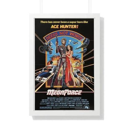MEGAFORCE 1982 - Framed Movie Poster 20" x 30" White - The Sticker Space