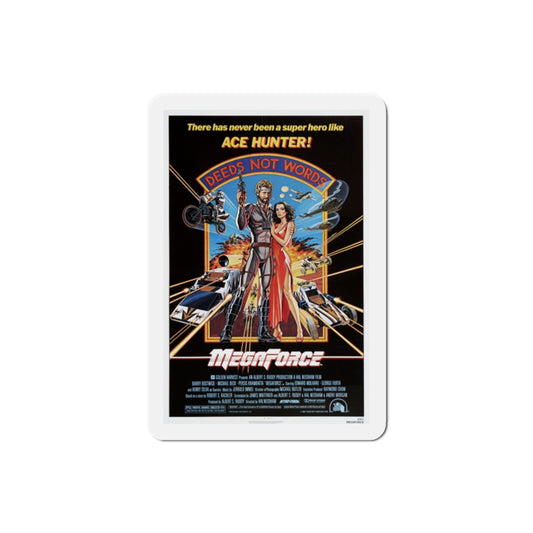 Megaforce 1982 Movie Poster Die-Cut Magnet-2" x 2"-The Sticker Space