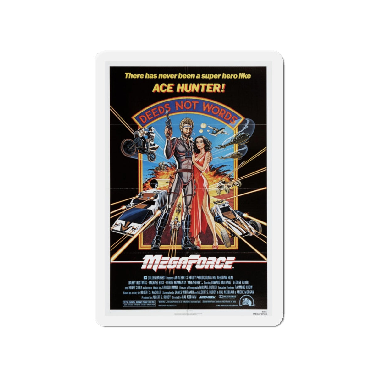 MEGAFORCE 1982 Movie Poster - Refrigerator Magnet-3" x 3"-The Sticker Space