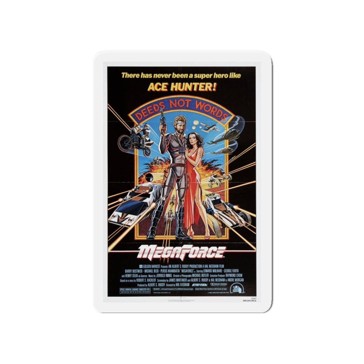 MEGAFORCE 1982 Movie Poster - Refrigerator Magnet-4" x 4"-The Sticker Space