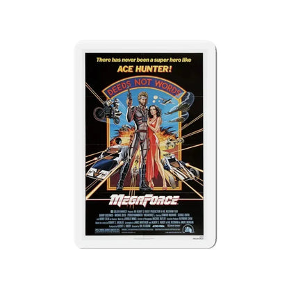 MEGAFORCE 1982 Movie Poster - Refrigerator Magnet 4 Inch Die-Cut - The Sticker Space