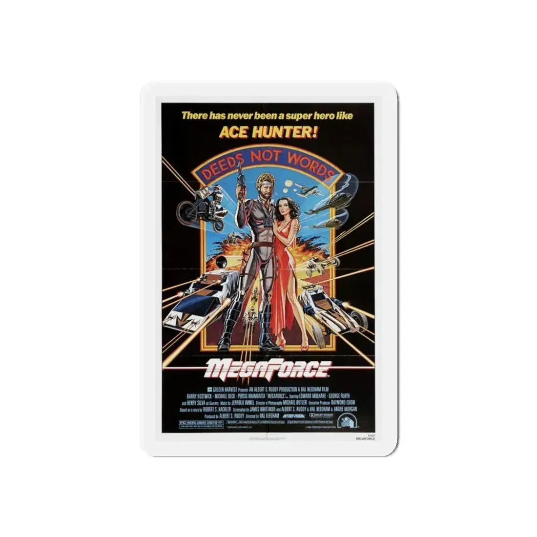 MEGAFORCE 1982 Movie Poster - Refrigerator Magnet 6 Inch Die-Cut - The Sticker Space