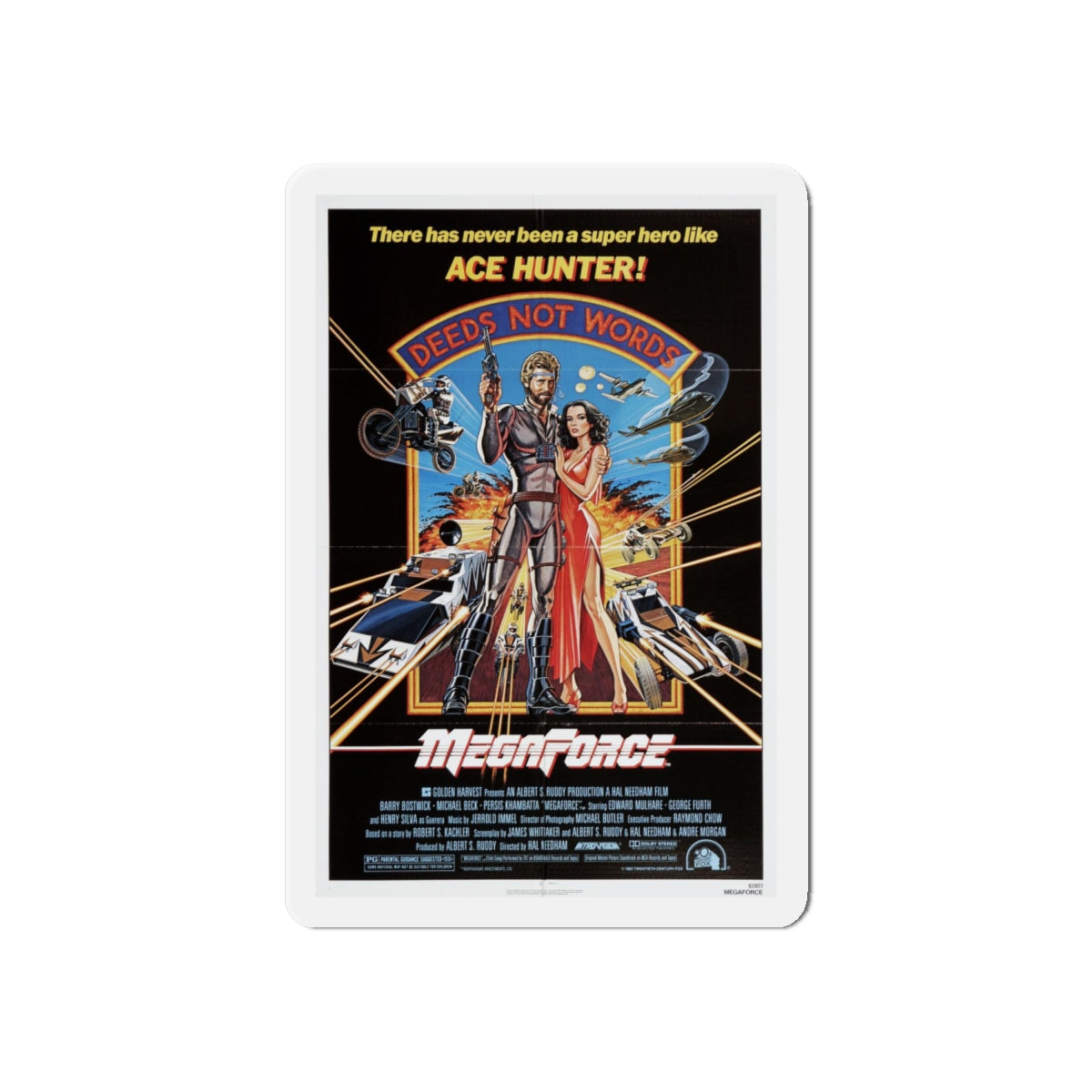 MEGAFORCE 1982 Movie Poster - Refrigerator Magnet-6" × 6"-The Sticker Space