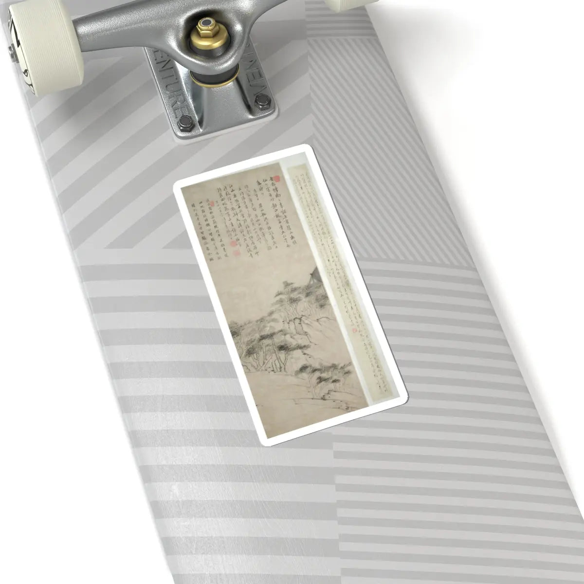 Mei Qing - Boating beneath Echo Hill - datable to 1673 v4 - STICKER Vinyl Kiss-Cut Decal