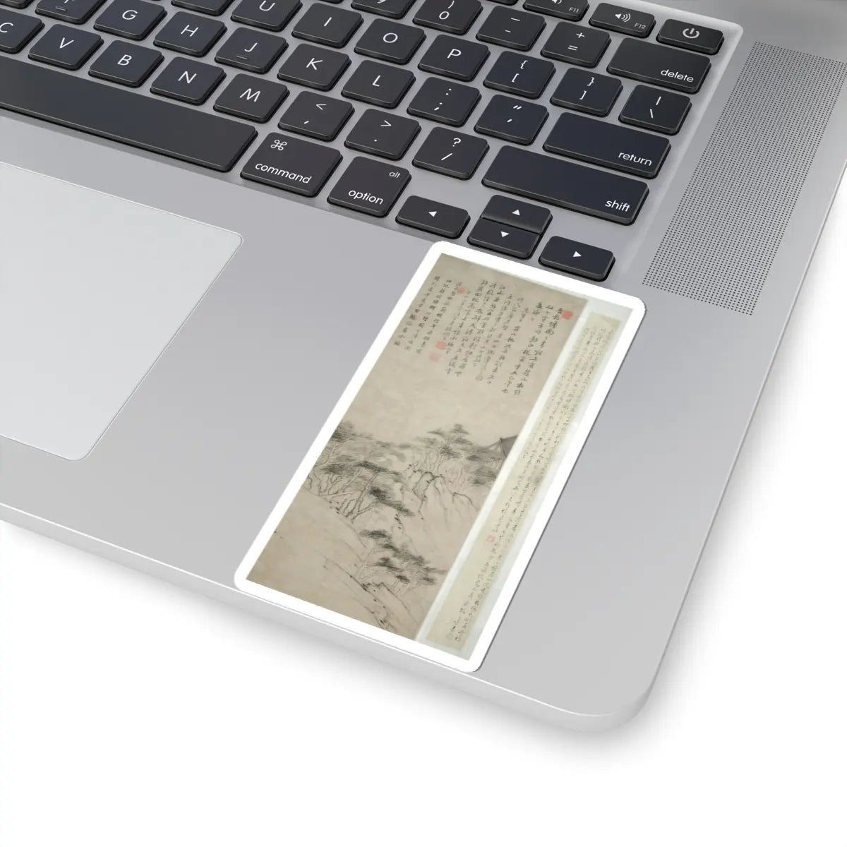 Mei Qing - Boating beneath Echo Hill - datable to 1673 v4 - STICKER Vinyl Kiss-Cut Decal