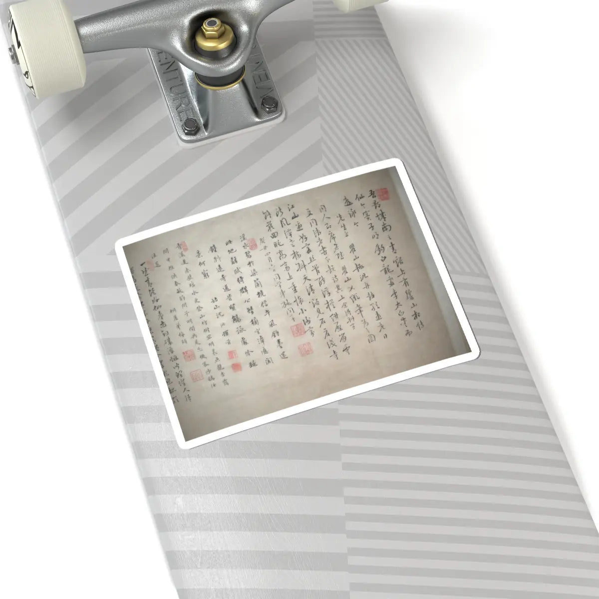 Mei Qing - Boating beneath Echo Hill - datable to 1673 v5 - STICKER Vinyl Kiss-Cut Decal