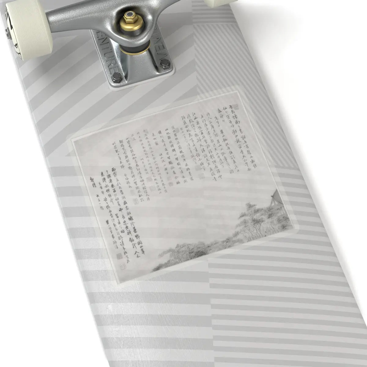 Mei Qing - Boating beneath Echo Hill - datable to 1673 v7 - STICKER Vinyl Kiss-Cut Decal