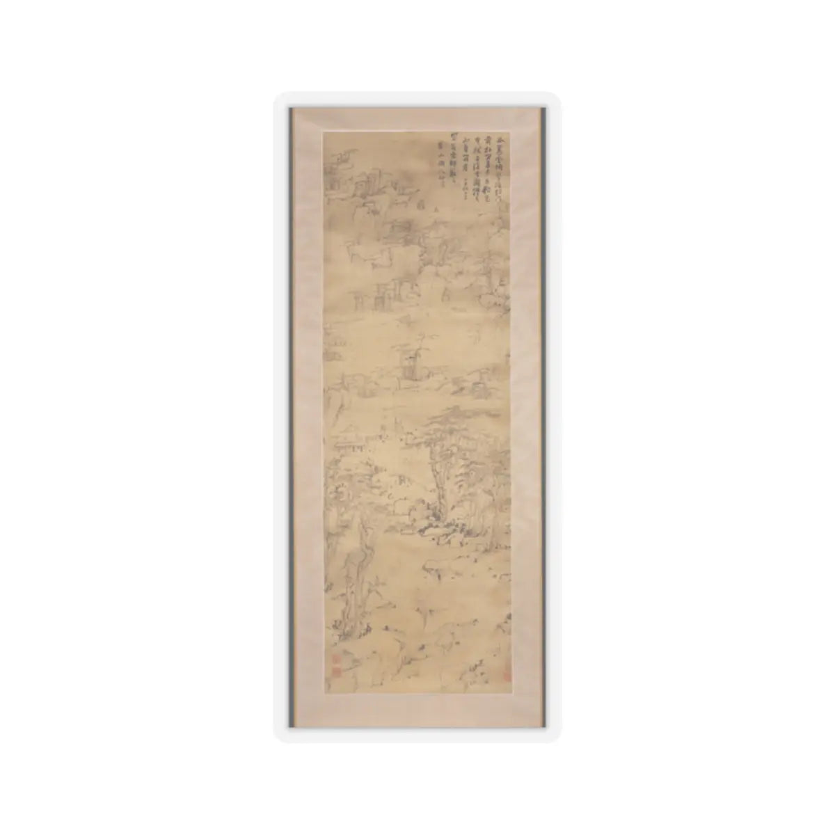 Mei Qing - Strolling in a Misty Valley - 1649 v1 - STICKER Vinyl Kiss-Cut Decal