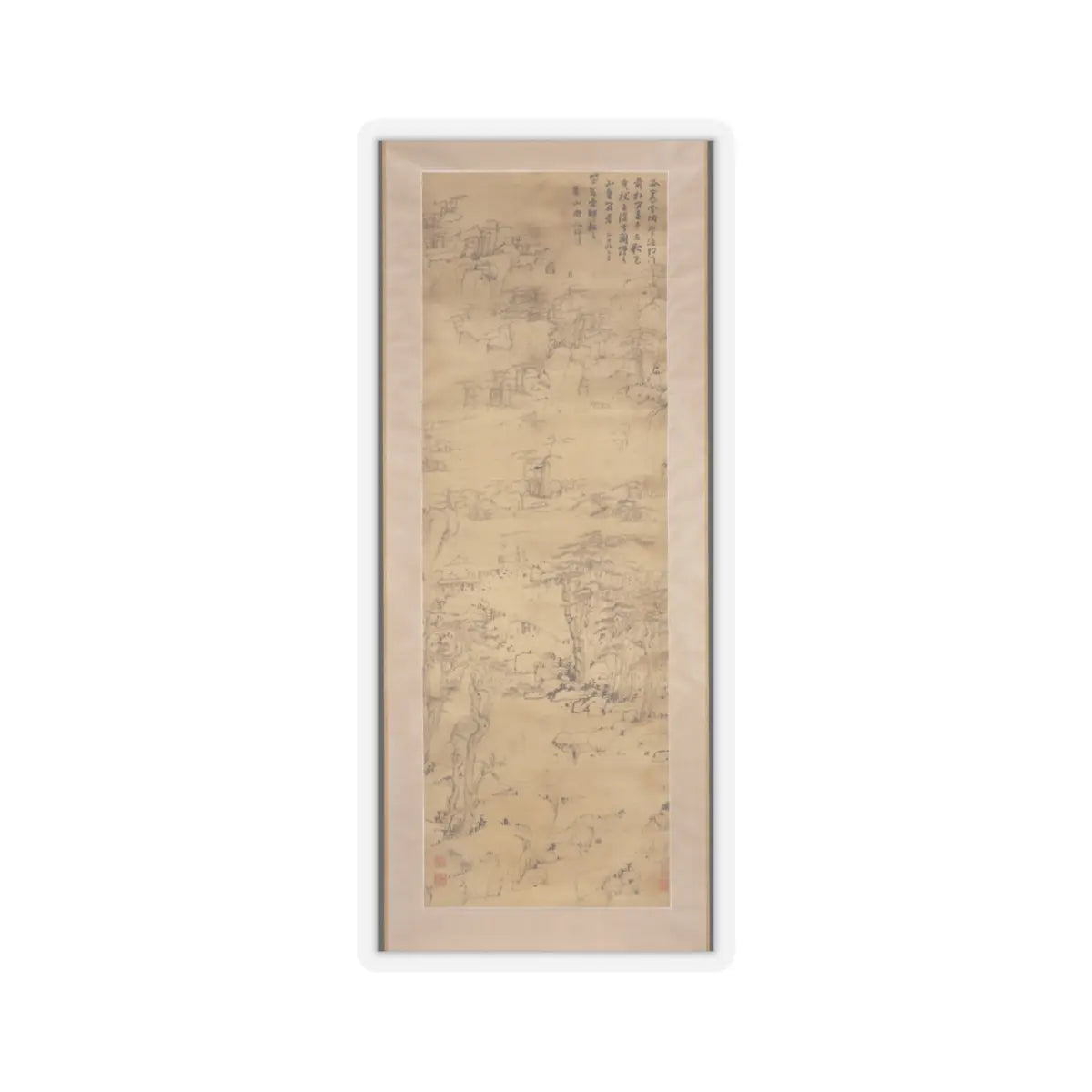 Mei Qing - Strolling in a Misty Valley - 1649 v1 - STICKER Vinyl Kiss-Cut Decal