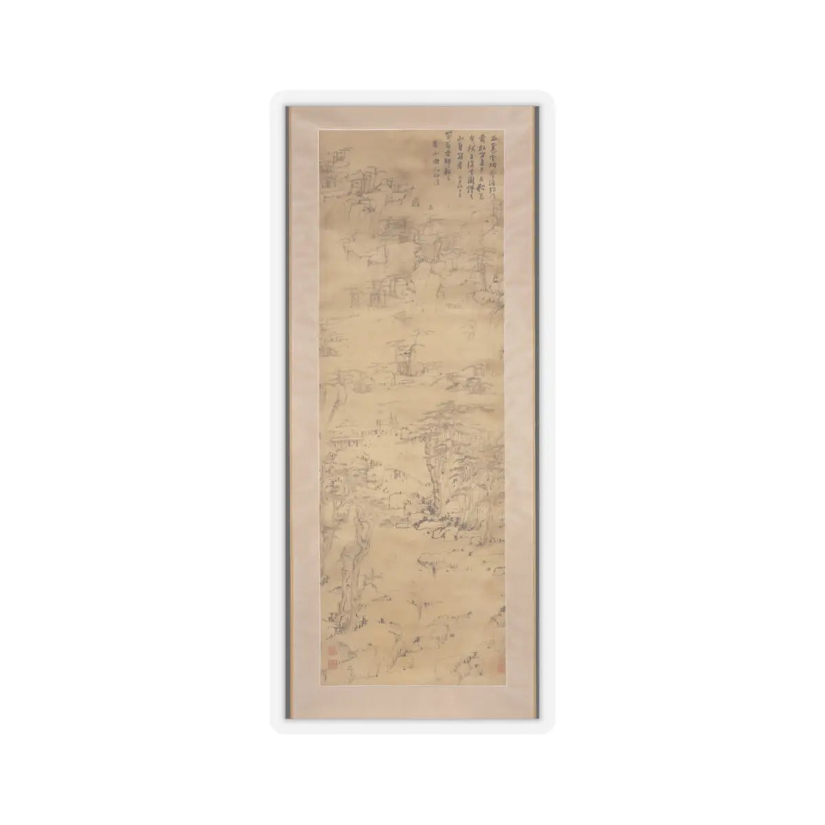Mei Qing - Strolling in a Misty Valley - 1649 v1 - STICKER Vinyl Kiss-Cut Decal