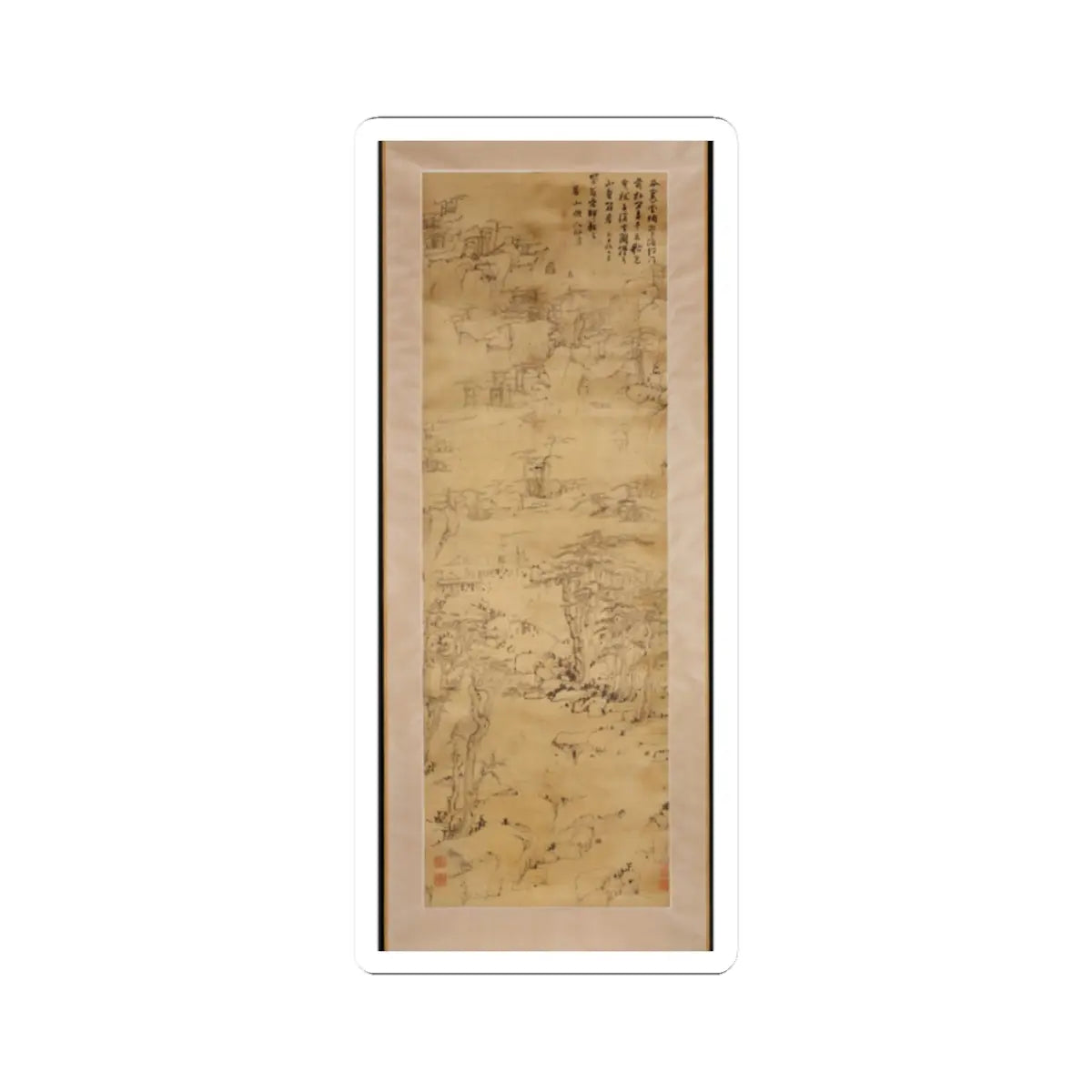 Mei Qing - Strolling in a Misty Valley - 1649 v1 - STICKER Vinyl Kiss-Cut Decal