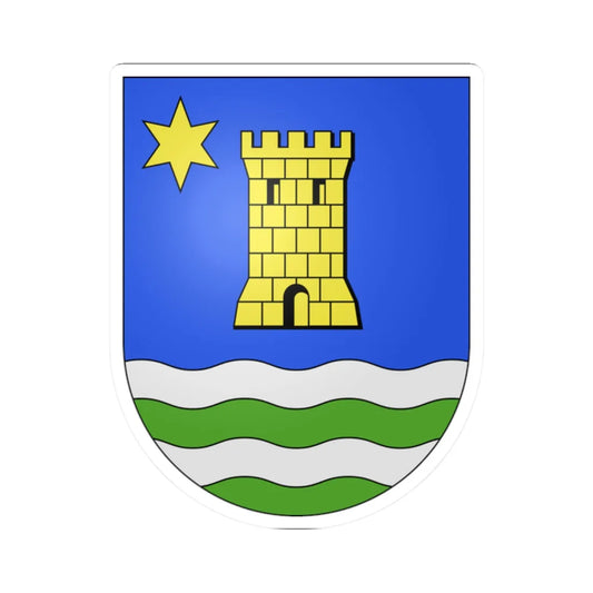 Meinier-coat of arms (Switzerland) (Coat of Arms) STICKER Vinyl Kiss-Cut Decal 2 Inch White - The Sticker Space