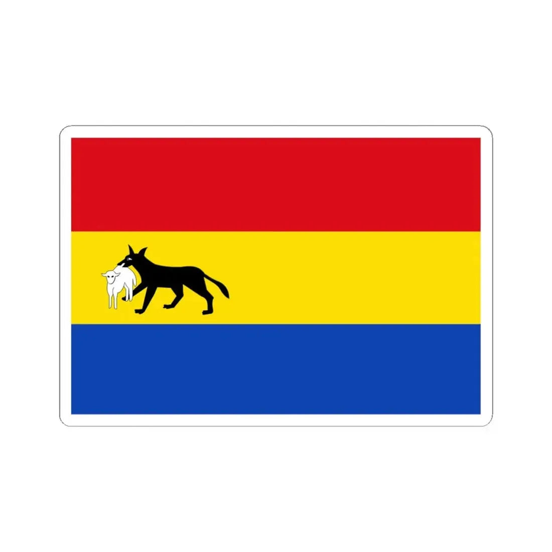 Meise vlag (Belgium) STICKER Vinyl Kiss-Cut Decal 4 Inch White - The Sticker Space