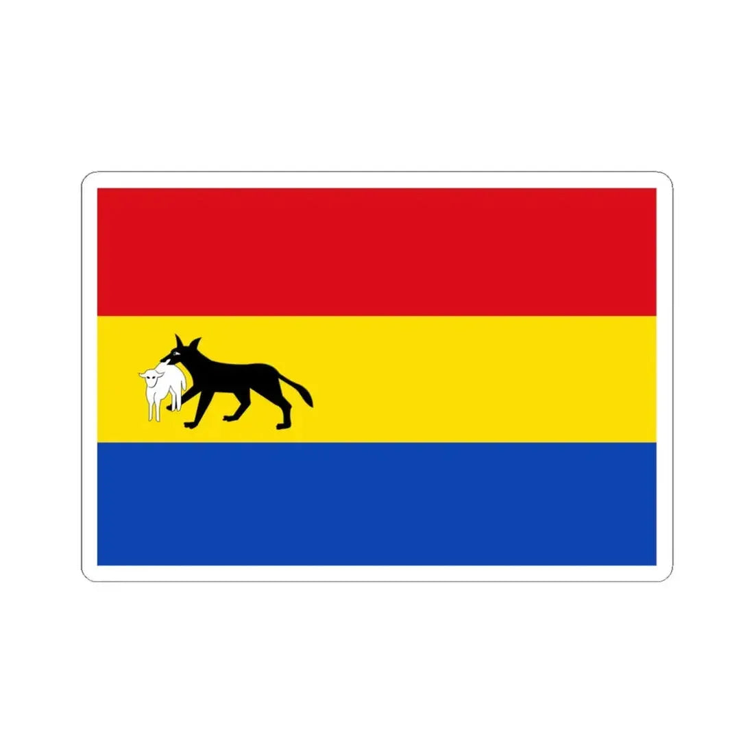 Meise vlag (Belgium) STICKER Vinyl Kiss-Cut Decal 6 Inch White - The Sticker Space