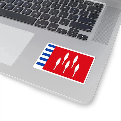 Meix-devant-Virton vlag (Belgium) STICKER Vinyl Kiss-Cut Decal - The Sticker Space