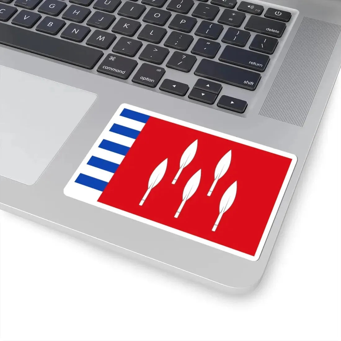 Meix-devant-Virton vlag (Belgium) STICKER Vinyl Kiss-Cut Decal - The Sticker Space