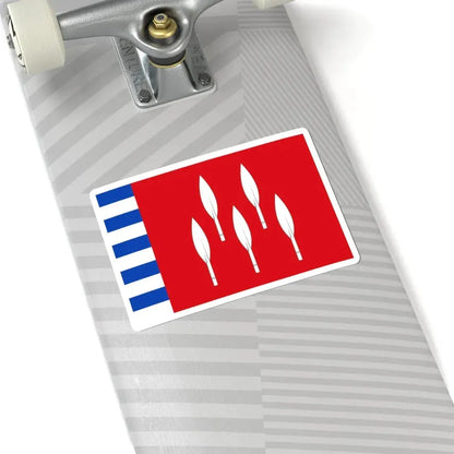 Meix-devant-Virton vlag (Belgium) STICKER Vinyl Kiss-Cut Decal - The Sticker Space