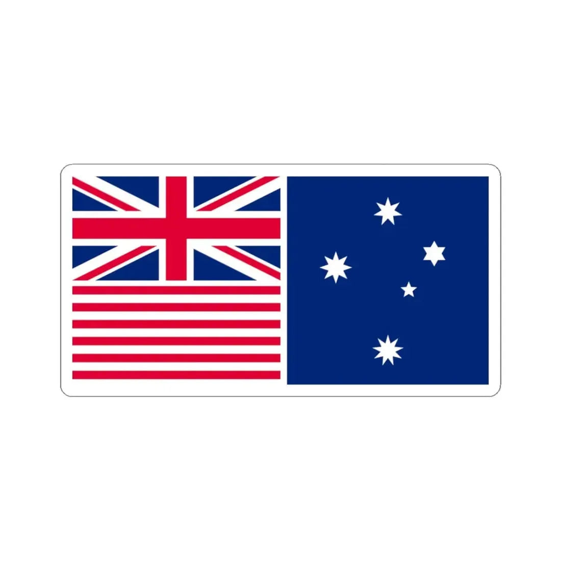 Melbourne Evening Herald flag blue (Australia) STICKER Vinyl Kiss-Cut Decal 3 Inch White - The Sticker Space