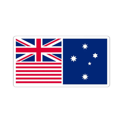 Melbourne Evening Herald flag blue (Australia) STICKER Vinyl Kiss-Cut Decal 4 Inch White - The Sticker Space