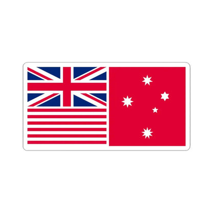 Melbourne Evening Herald flag red (Australia) STICKER Vinyl Kiss-Cut Decal 3 Inch White - The Sticker Space
