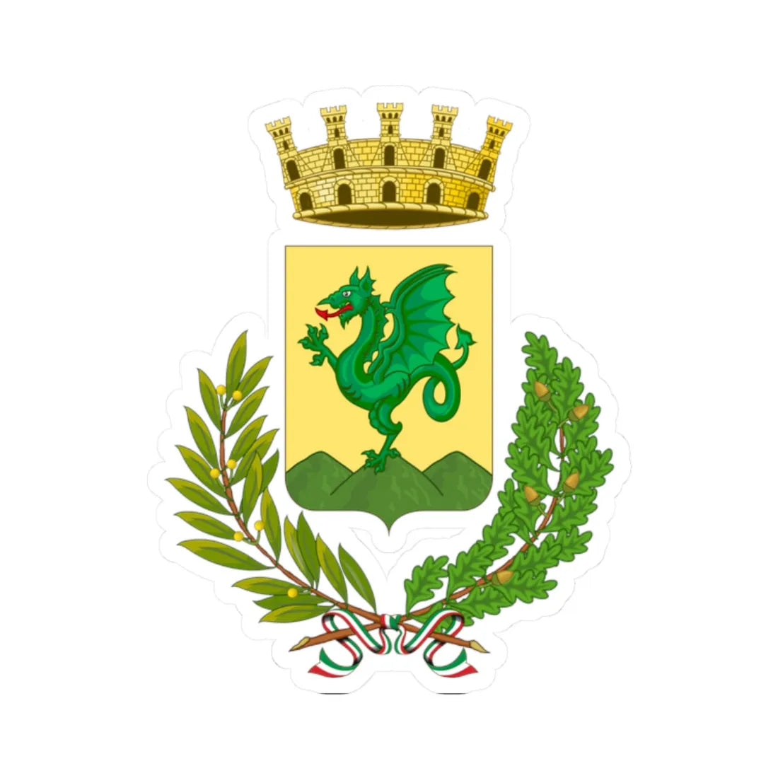 Melfi-Stemma (Italy) (Coat of Arms) STICKER Vinyl Kiss-Cut Decal 2 Inch White - The Sticker Space