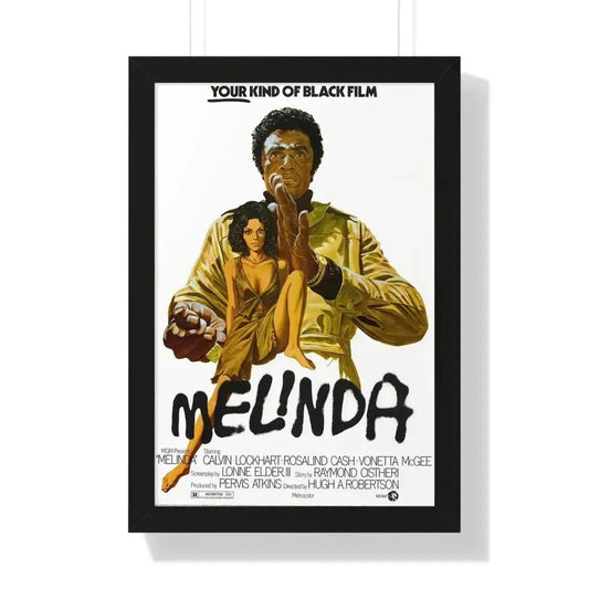 MELINDA 1972 - Framed Movie Poster 16″ x 24″ Black - The Sticker Space