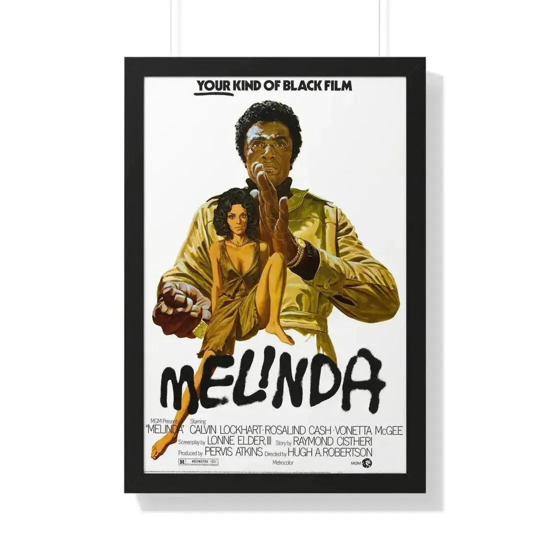 MELINDA 1972 - Framed Movie Poster 20" x 30" Black - The Sticker Space